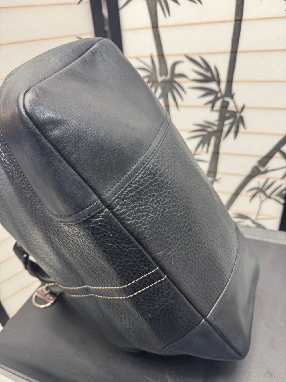 Coach Black Pebbled Leather Satchel - Picture 8 of 10